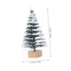 10Pcs 5Cm Christmas Mini Christmas Tree Small Pine Tree Artificial Bottle Brush Trees with Wooden Bases for Xmas Holiday Party Home Tabletop Tree DIY Room Decor Table Decoration view 2