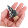 10Pcs 5Cm Christmas Mini Christmas Tree Small Pine Tree Artificial Bottle Brush Trees with Wooden Bases for Xmas Holiday Party Home Tabletop Tree DIY Room Decor Table Decoration view 3