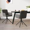 vidaXL Dining Chair 2 Pcs, Modern Accent Upholstered Chair, Leisure Side Chair with Metal Legs for Kitchen Living Room, Modern Style, Dark Gray Velvet view 2