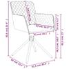 vidaXL Dining Chair 2 Pcs, Modern Accent Upholstered Chair, Leisure Side Chair with Metal Legs for Kitchen Living Room, Modern Style, Dark Gray Velvet view 3