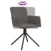 vidaXL Dining Chair 2 Pcs, Modern Accent Upholstered Chair, Leisure Side Chair with Metal Legs for Kitchen Living Room, Modern Style, Dark Gray Velvet view 4