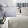 Brandream 6PC Luxury Quilt Bedding Set Cotton Beige King Size Quilted Comforter Set Farmhouse Queen Size Coverlet Set view 1