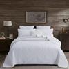 Brandream 6PC Luxury Quilt Bedding Set Cotton Beige King Size Quilted Comforter Set Farmhouse Queen Size Coverlet Set view 4