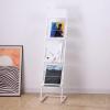 ZIMGOD Magazine Rack 3 Tier Magazine Holder, Metal File Organizer Racks L Shape, Brochure Display Stand for Home/Office/Living Room, Quick Assembly (Color : White) view 2