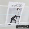 ZIMGOD Magazine Rack 3 Tier Magazine Holder, Metal File Organizer Racks L Shape, Brochure Display Stand for Home/Office/Living Room, Quick Assembly (Color : White) view 4