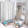 3 Pieces Happy Christmas Santa Claus Holiday Buffalo Plaid Pattern Bathroom Rug Set Soft Foam Non Slip Bath Mats Sets Toilet Contour Mat Lid Cover for Bathtub Shower and Bathroom Decor 20"x32" view 4