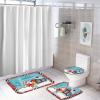 3 Pieces Happy Christmas Santa Claus Holiday Buffalo Plaid Pattern Bathroom Rug Set Soft Foam Non Slip Bath Mats Sets Toilet Contour Mat Lid Cover for Bathtub Shower and Bathroom Decor 20"x32" view 4