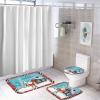 3 Pieces Happy Christmas Santa Claus Holiday Buffalo Plaid Pattern Bathroom Rug Set Soft Foam Non Slip Bath Mats Sets Toilet Contour Mat Lid Cover for Bathtub Shower and Bathroom Decor 20"x32" view 4