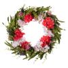 Vickerman 22" Artificial Light Pink and Coral Mixed Floral Wreath view 1