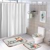 3 Pieces Winter Christmas Holiday Deer Bathroom Rug Set Soft Foam Non Slip Bath Mats Sets Toilet Contour Mat Lid Cover for Bathtub Shower and Bathroom Decor 20"x32" view 4