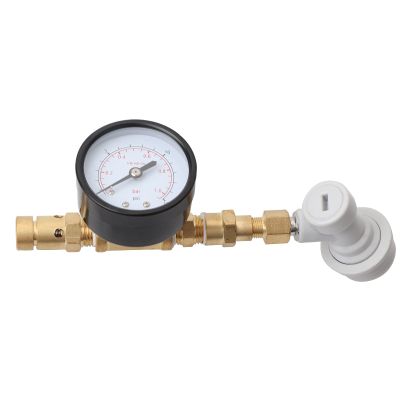 Beer Brew Adjustable Pressure Relief Valve, 0-15psi CO2 Regulator Ball Lock Connector with Gauge for Home Brewing Beer