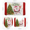 3 Pieces Christmas Santa Claus Snowflake Tree Red Bathroom Rug Set Soft Foam Non Slip Bath Mats Sets Toilet Contour Mat Lid Cover for Bathtub Shower and Bathroom Decor 20"x32" view 2