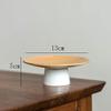 Bamboo Wood Fruit Bowl Wooden Dishes Dessert Snack Dishes Ceramic Plate Quality Serving Trays Coffee Table Tea Saucer Cake Stand (Size : 13cm) view 2