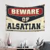 gaeruite Small Wall Tapestry Beware of Alsatian Tapestry Outdoor Bar Decor Garage Decor for Men (Size : 75X100CM) view 2