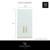 Luxe Party 112 Pack Monogram Napkins | Letter R Initial | Disposable | Premium Airlaid | Linen Feel | Decorative Table Setting | Guest Towel Napkin | White and Gold view 4