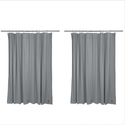 Bath Bliss 2 Pack PVC Heavy Weight Shower Curtain Liner | 4G | 70" x 72" | Rust Resistant Copper Grommets | Magnetic Hem | Silver