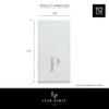 Luxe Party 112 Pack Monogram Napkins | Letter P Initial | Disposable | Premium Airlaid | Linen Feel | Decorative Table Setting | Guest Towel Napkin | White and Silver view 4