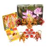 Decorative Poojan Samagri Kit with Roli, Moli, Akshat, Ganesh Idol for Navratri | Diwali | Festival by Indian Collectible view 1