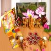 Decorative Poojan Samagri Kit with Roli, Moli, Akshat, Ganesh Idol for Navratri | Diwali | Festival by Indian Collectible view 3