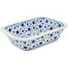 Polmedia Polish Pottery Rectangular Baker - Starlight Pattern Handmade in Boleslawiec Poland by Ceramika Artystyczna + Certificate of Authenticity view 1
