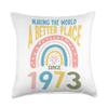 51 Birthday Making the world a better place since 1973 Throw Pillow view 1