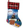 MALIHONG Personalized 1 Pack Christmas Stocking for Christmas Decor Santa Gift Dog Coonhound in Chimney Christmas Stocking Gift Buffalo Plaid Family Holiday Xmas Party Christmas Decor 14.4" view 1