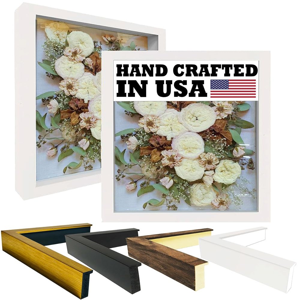 2-3/16" Deep Polystyrene Shadow Box Picture Frame - by WholesaleArtsFrames-com 7x7 2880 - White - American Made