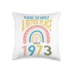 51 Birthday Making the world a better place since 1973 Throw Pillow view 1