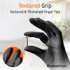 Protectmate 5 Mil Black Nitrile Gloves for Food Prep - Textured Food Prep Gloves - Food Handling Gloves Disposable Latex Free Gloves for Cooking, Catering, Food Service - Large (Box of 100) view 4