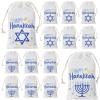 10pcs Hanukkah Gift Bag Happy Hanukkah Cotton Bags 5*8inches Hanukkah Drawstring Candy Gift Bag Happy Hanukkah Party Decorations Chanukah Holiday Decors for Hanukkah Party Wedding Birthday Decorations view 1
