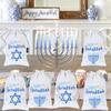 10pcs Hanukkah Gift Bag Happy Hanukkah Cotton Bags 5*8inches Hanukkah Drawstring Candy Gift Bag Happy Hanukkah Party Decorations Chanukah Holiday Decors for Hanukkah Party Wedding Birthday Decorations view 3