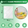 PARTY BARGAINS 10 x 15 Inch Clear Plastic Produce Bags on a Roll, 900 Count Food-Grade Polyethylene Grocery Bags for Fruits, Vegetables, Bread & Kitchen Storage view 2