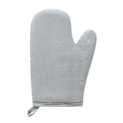 Xiaohu Oven Mitts Kitchen Heat Resistant Glove Cotton Linen Baking BBQ Cooking Mitts Microwave M68E (Color : Gray)