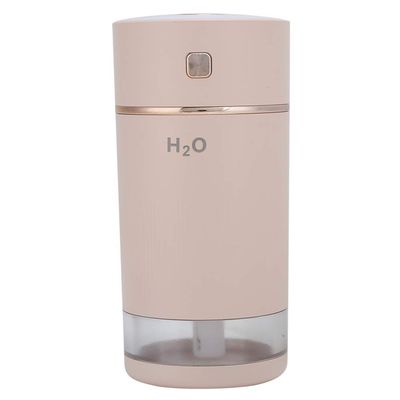 Hoopoocolor Portable Mini Cute Humidifier, Intelligent Power Off, Prevent Dry Burning, with Gradient Colorful Night Light, 240Ml Small USB Cool Mist Humidifier for Bedroom, Office, Home(Pink)