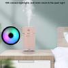 Hoopoocolor Portable Mini Cute Humidifier, Intelligent Power Off, Prevent Dry Burning, with Gradient Colorful Night Light, 240Ml Small USB Cool Mist Humidifier for Bedroom, Office, Home(Pink) view 2