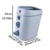TOMYEUS Trash Cans Creative Personality Shape Trash Can Household Cute Large-Capacity Paper Basket Garbage Storage Basket Kitchen Bathroom Trash Cans (Color : Green) view 2