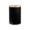 TOMYEUS Trash Cans 12L Foot-Operated Kitchen Trash Can Bedroom Living Room High-Grade Stainless Steel Trash Can with Wooden Lid Kitchen Bathroom Trash Cans (Color : Black) view 1