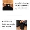 TOMYEUS Trash Cans 12L Foot-Operated Kitchen Trash Can Bedroom Living Room High-Grade Stainless Steel Trash Can with Wooden Lid Kitchen Bathroom Trash Cans (Color : Black) view 3