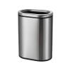 TOMYEUS Trash Cans 12L Large-Capacity Stainless Steel Trash Can Simple Coverless Garbage Storage Toilet Kitchen Living Room Narrow Trash Can Kitchen Bathroom Trash Cans (Color : Silver) view 1