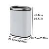 TOMYEUS Trash Cans 12L Large-Capacity Stainless Steel Trash Can Simple Coverless Garbage Storage Toilet Kitchen Living Room Narrow Trash Can Kitchen Bathroom Trash Cans (Color : Silver) view 2