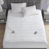 Serta Plush Heated Mattress Pad - Electric Bed Warmer with Dual Controller, 10 Heat Settings, Auto Shut Off Timer - Machine Washable Electric Mattress Pad, ETL Certified, King, White view 2