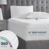 Serta Plush Heated Mattress Pad - Electric Bed Warmer with Dual Controller, 10 Heat Settings, Auto Shut Off Timer - Machine Washable Electric Mattress Pad, ETL Certified, King, White view 4