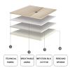 Dorm Room Headboard Reading Pillow Back Support for Sitting Up in Bed Large Adult Headboard Cushion Rectangular Removable Body Pillow,A,with headboard Queen 59" view 3
