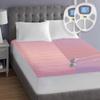 Serta Plush Heated Mattress Pad - Electric Bed Warmer with Dual Controller, 10 Heat Settings, Auto Shut Off Timer - Machine Washable Electric Mattress Pad, ETL Certified, Cal King, White view 1