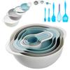 13 Pcs Mixing Bowls Set, RV Camping Accessories Set, Apartment Kitchen Gadget Easy Storage, Inculding Measuring Cups Colander Sifter Large Bowl Whisk Scraper, Great for Cooking and Baking, No BPA view 1