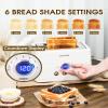 2 Slice Toaster, Retro Bread Toaster with LED Display, Extra Wide Slots Toasters with 6 Bread Shade Settings, Bagel, Cancel, Defrost Function, Stainless Steel with High Lift Lever, Removal Crumb Tray view 2
