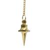 Amazing Gemstone Healing Metal Pendulums for Divination, Gold Long Point with Disc Steel Copper Pendulum High Energy Pendulo de Bronce Pendulos de Mesa MP100 view 1