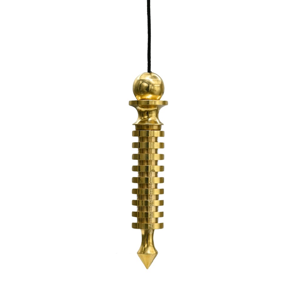 Amazing Gemstone Healing Metal Pendulums for Divination, Gold 9 ISIS Ring Plate Steel Copper Pendulum High Energy Pendulo de Bronce Pendulos de Mesa MP61