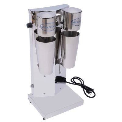 110V Milk Shaking Machine, Stainless Steel Milk Shaker Maker, Commercial Drink Mixer, Double Head Juice Fruit Ice Mixer Blenders