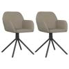 vidaXL Swivel Dining Chairs in Elegant Light Gray Velvet - Modern Stylish Design, Comfort Seating with Foam Filling, Metal and Plywood Construction. view 1